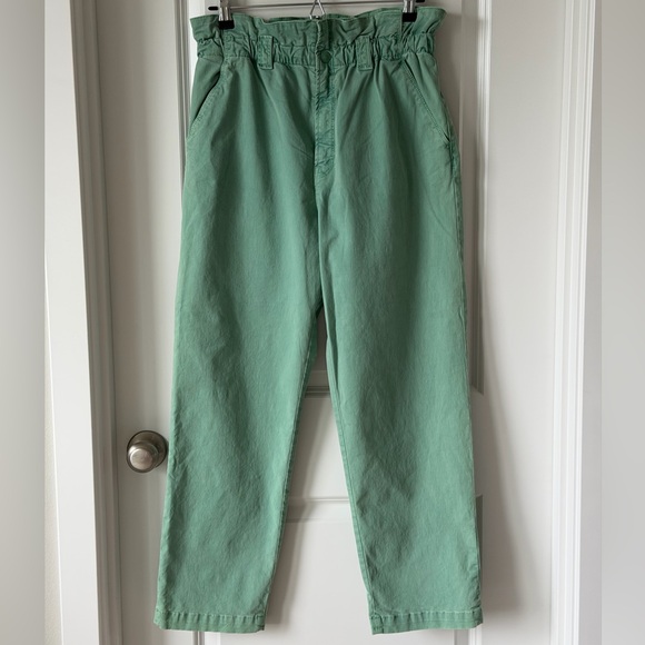 MOTHER Pants - MOTHER The YOYO Ruffle Greaser Ankle Killing Time Deep Sea High-Rise Jeans-29